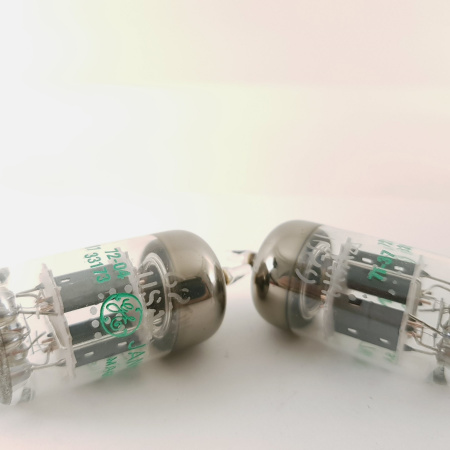 2 X JAN 12AT7WC GENERAL ELECTRIC TUBE. MATCHED PAIR 1970s.NOS. RCB44