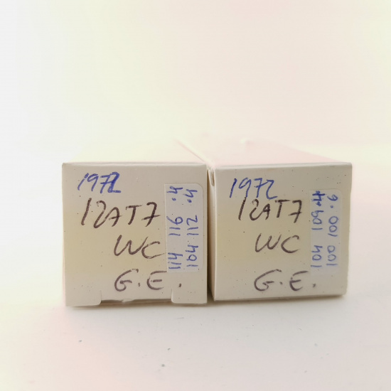 2 X JAN 12AT7WC GENERAL ELECTRIC...