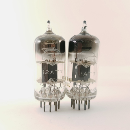 2 X 12AT7 MULLARD TUBE. 1958s SQUARE GETTER PAIR TUBE. TUBE. NOS/NIB. RCB44