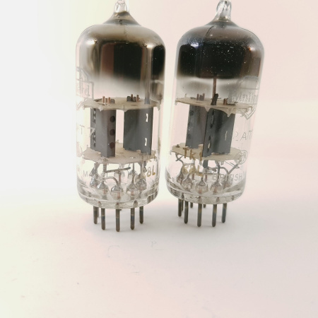 2 X 12AT7 MULLARD TUBE. 1958s SQUARE GETTER PAIR TUBE. TUBE. NOS/NIB. RCB44