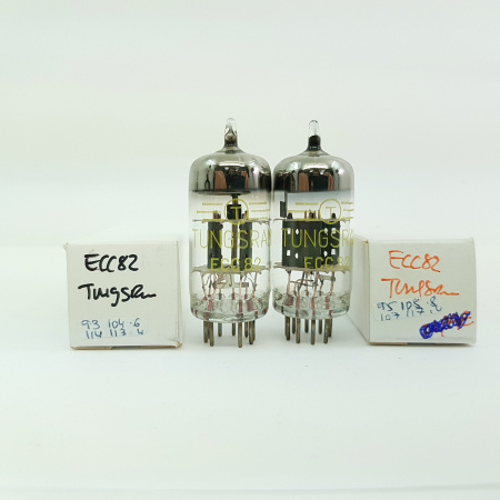 2 X ECC82 TUNGSRAM TUBE. MATCHED PAIR. NOS. RCB44