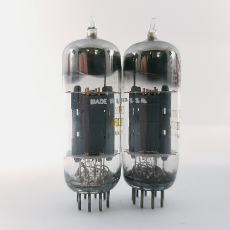 2 X 6463 UNITED ELECTRON TUBE. 1977 PROD. D-GETTER. MATCHED PAIR. 28. CB398