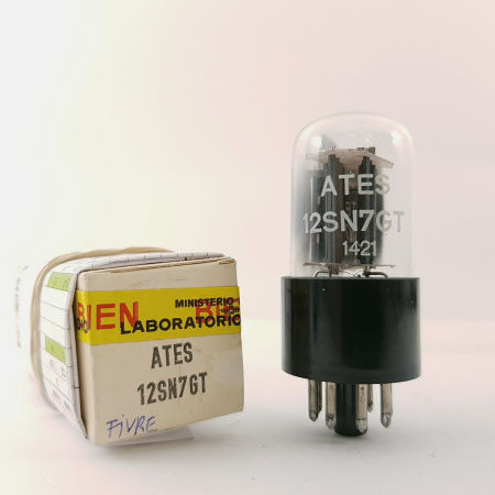 1 X 12SN7GT ATES TUBE. FIVRE PRODUCTION 1960s.101/88%. NOS/NIB. RCB397