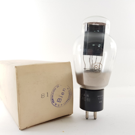 1 X TYPE JAN 81 RCA TUBE. RECTANGULAR GETTER. NOS/NIB. RCB397