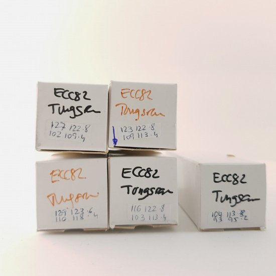 4 X ECC82 TUNGSRAM TUBE. MATCHED QUAD...