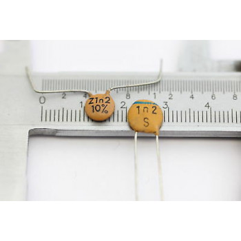 CERAMIC CAPACITOR 1K2 1n2 10% NOS (New Old Stock) 10PC CA13U80+F230715