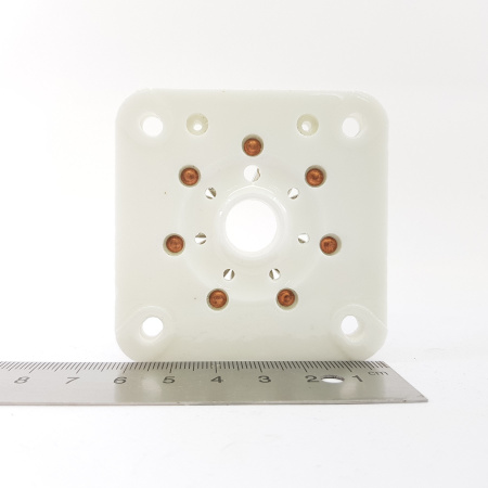 1 X 6 PINS + 1 PIN SOCKET SEPTAR TUBE. CERAMIC SOCKET FOR 829B TUBE. NEW. RZOC5