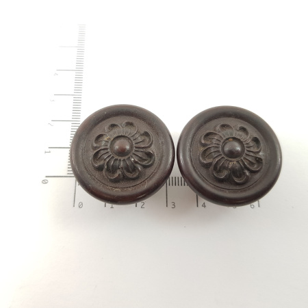 2 X ROTARY KNOB FOR OLD RADIO. BAQUELITE. RZOC5