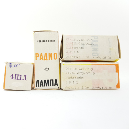 4 X 4P1L / 4П1Л SVETLANA WINGED C TUBE. DUAL INVERTED CUP GETTER. 1965s. CO ENA