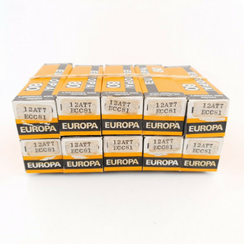 10 X 12AT7 / ECC81 KUNDAN TUBE. EUROPA BOX. SMOOTH PLATES. CU  ENA