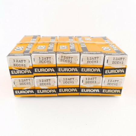 10 X 12AT7 / ECC81 KUNDAN TUBE. EUROPA BOX. SMOOTH PLATES. CU  ENA