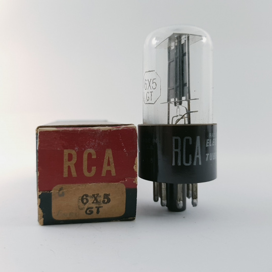 1 X 6X5GT RCA TUBE. SQUARE GETTER....