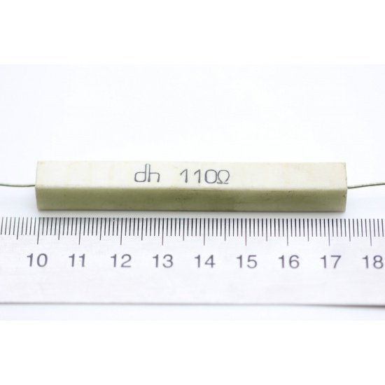 CEMENTED CERAMIC RESISTOR 110R 110OHM 15W DH AXIAL NOS (New Old Stock) *1PC* U19