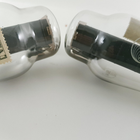 2 X 5U4G / U52 / CV575 MWT TUBE. 1960s PROD. BLACK PLATES. MATCHED PAIR. 4. CB399