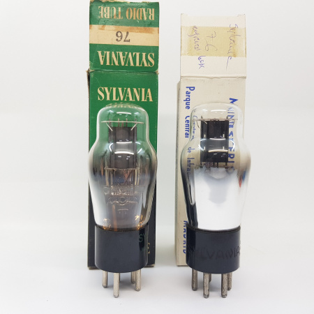 2 X TYPE 76 / 276 / VT76 SYLVANIA PRODUCTION TUBE. NOS. PAIR. RC24