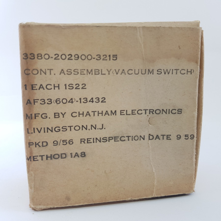 1 X 1S22 CHATHAM ELECTRONICS TUBE. NOS/NIB. RC24U3