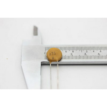 CERAMIC CAPACITOR 0.15nF 400V 10% NOS (NEW OLD STOCK) 2PC. CA84U156F190219