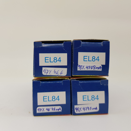 4 X EL84 JJ ELECTRONIC TUBE. MATCHED...