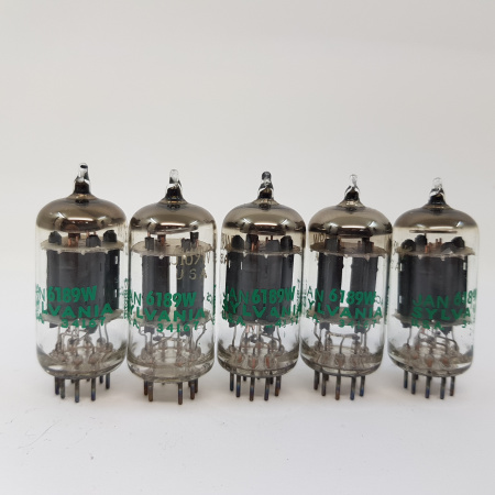 5 X JAN 6189W SYLVANIA TUBE. NOS / NIB. RC115