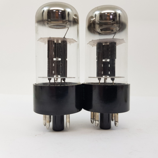 2 X JAN 6X5WGT SYLVANIA TUBE. BLACK...