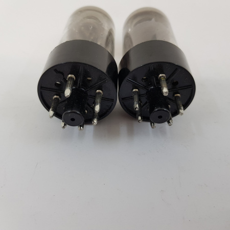 2 X JAN 6X5WGT SYLVANIA TUBE. BLACK PLATES. MATCHED PAIR. 26. CH70