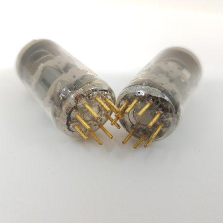2 X E88CC BEL TUBE. 1960s PHILIPS PRODUCTION. GOLD PIN. MATCHED PAIR. 7. CH139