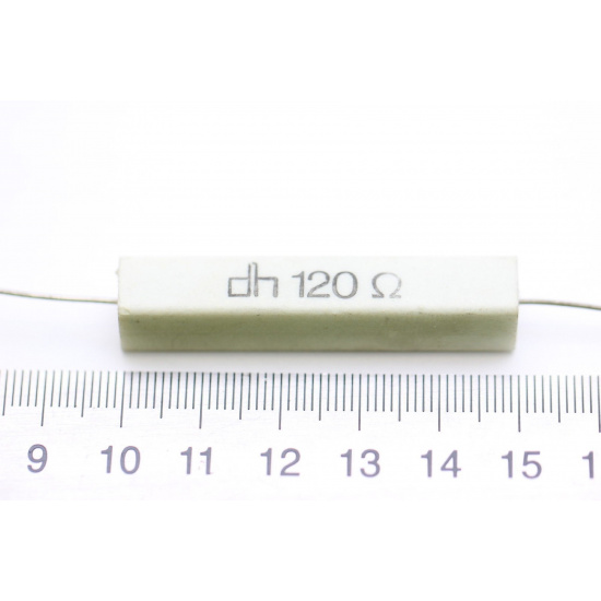 1 X CEMENTED CERAMIC RESISTOR 120R 120OHM 8W DH AXIAL NOS (New Old Stock) *1PC* U158