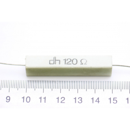 1 X CEMENTED CERAMIC RESISTOR 120R 120OHM 8W DH AXIAL NOS (New Old Stock) *1PC* U160