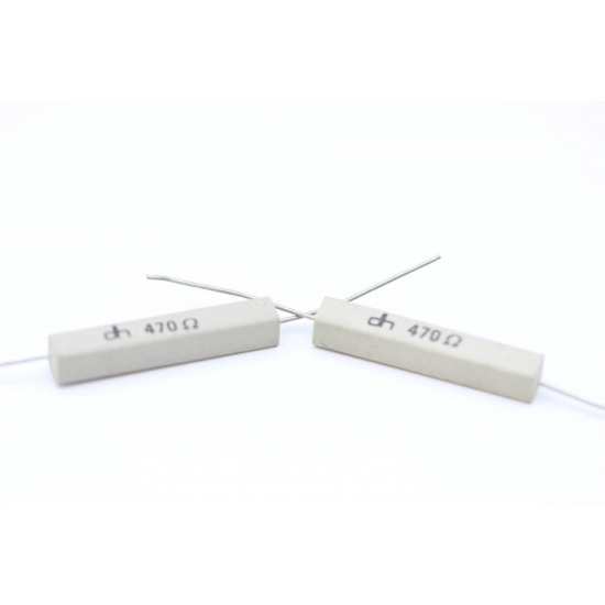 2 X CEMENTED CERAMIC RESISTOR 470R 470OHM 6W DH AXIAL NOS (New Old Stock) *2PC* U4
