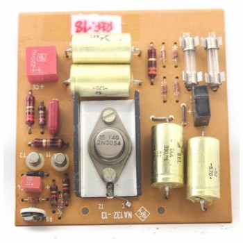 OLD PCB RS NA123-13. 3 TRANSISTORS 8 CAPACITORS 12 RESISTORS 1 TRIMMER CA326U2