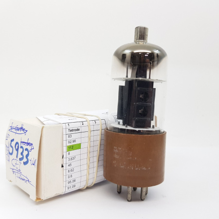 1 X 5933WA CEI TUBE. DOUBLE SQUARE GETTER. USED. RC160