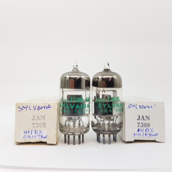 2 X JAN 7308 SYLVANIA TUBE....
