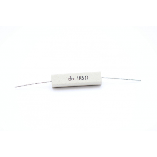 1 X CEMENTED CERAMIC RESISTOR 1,5K 1.5K 1K5 8W DH AXIAL NOS (New Old Stock) *1PC* U47