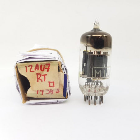 1 X 12AU7 RT TUBE. 1954s PRODUCTION D GETTER. NOS/NIB. RCB41