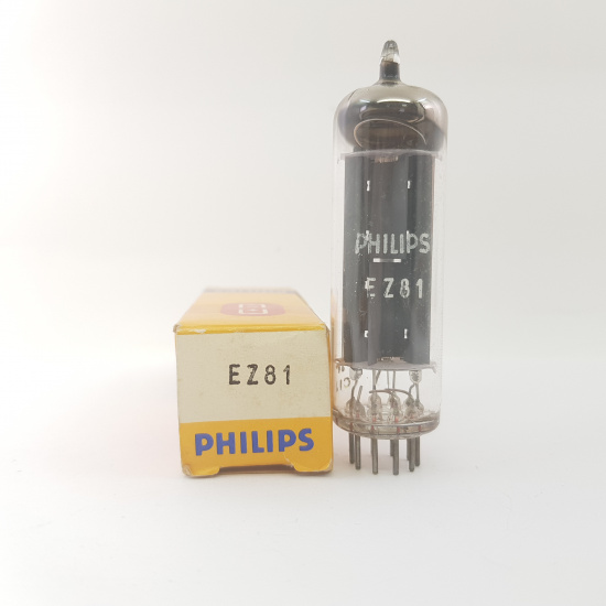 1 X EZ81 PHILIPS TUBE. NOS/NIB. RCB6