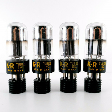 4 X 12SL7GT TUBE. KEN-RAD BRAND. ROTATED ROUND BLACK PLATES. 1950s. CA  ENA