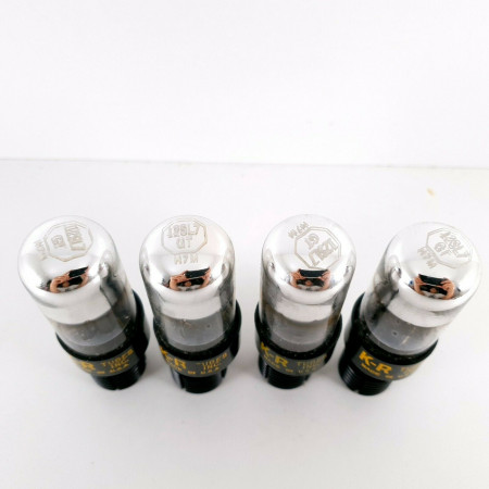 4 X 12SL7GT TUBE. KEN-RAD BRAND. ROTATED ROUND BLACK PLATES. 1950s. CA  ENA