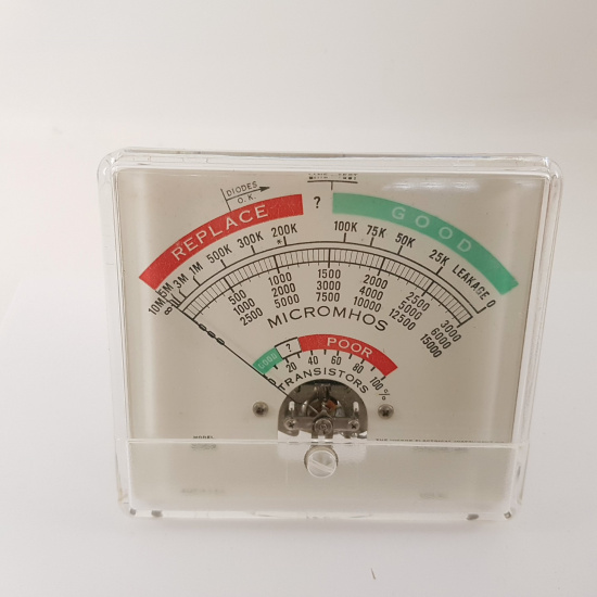 VERY RARE TRANSPARENT HICKOK 800A PANEL METER. NEW OLD STOCK. 1 PC. RCB382