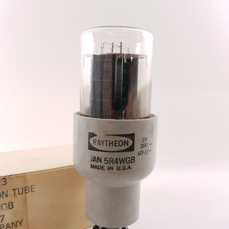 1 X JAN 5R4WGB RAYTHEON TUBE. NOS/NIB. RCB389