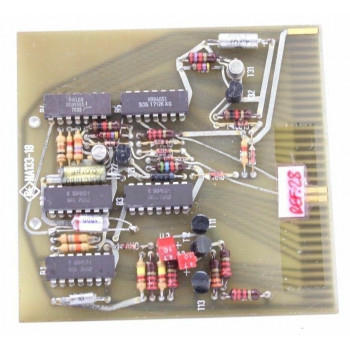 OLD PCB RS NA133-18 WITH 5 IC 7 TRANSISTORS 4 CAPACITORS 29 RESISTORS CA326U2