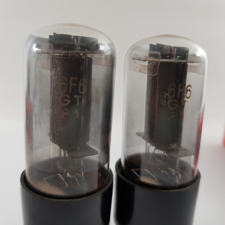 2 X 6F6GT FIVRE PRODUCTION TUBE. BRANDED RSD. NOS/NIB. BLACK PLATES. 11A. CB402