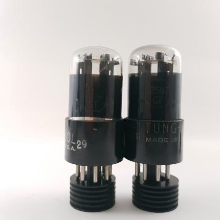 2 X 12SN7GT TUNG-SOL TUBE. 1940s PRODUCTION. MATCHED PAIR. NOS. RCB44