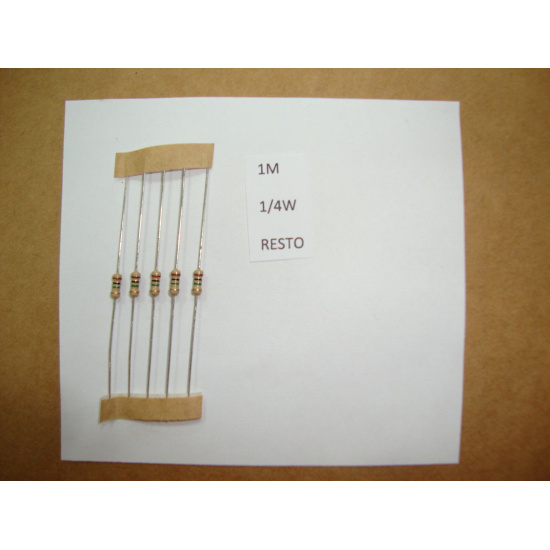 RESISTOR. 1/4W 1M 5% *8 PC* NEW