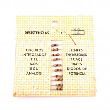 10 X 1/4W 12R 5% CARBON...