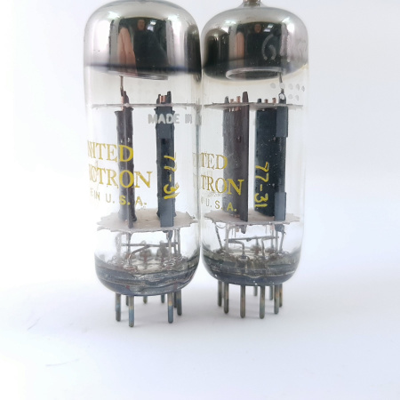 2 X 6463 UNITED ELECTRON TUBE. 1977 PROD. MATCHED PAIR. 28A. CB398