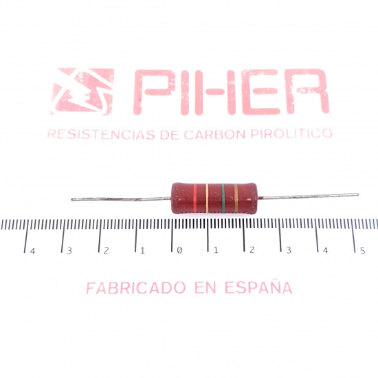 1 X 2W 2.4M 2M4 5% 1970s VINTAGE PIHER RESISTOR. NOS. C1913U250F300724