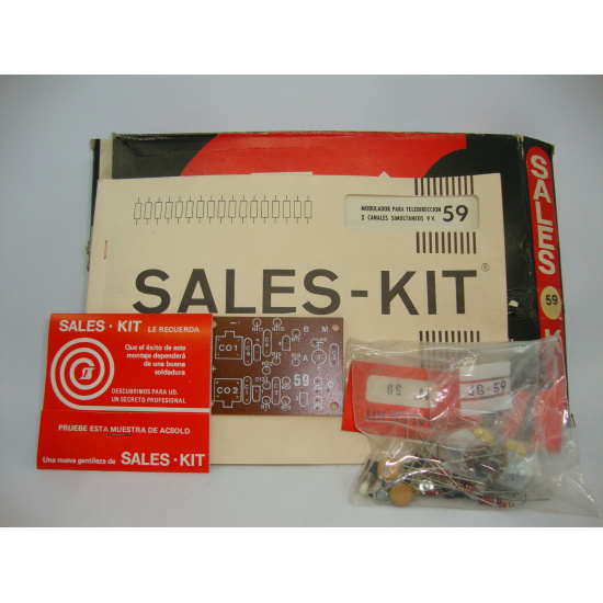 SALES-KIT  NUM. 59 MODULADOR TELEDIRECCION 2 CANALES 9V. ORIGINAL 70´S. R59 A47