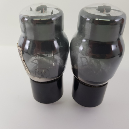2 X 6F6G RCA TUBE. 1950s PROD. BLACK PLATES. MATCHED PAIR. RCB409V1