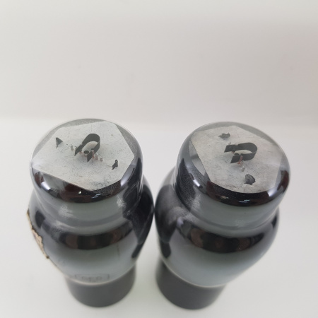 2 X 6F6G RCA TUBE. 1950s PROD. BLACK PLATES. MATCHED PAIR. RCB409V1
