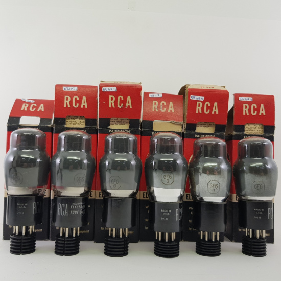 6 X 6F6G RCA TUBE. 1950s PROD. BLACK...